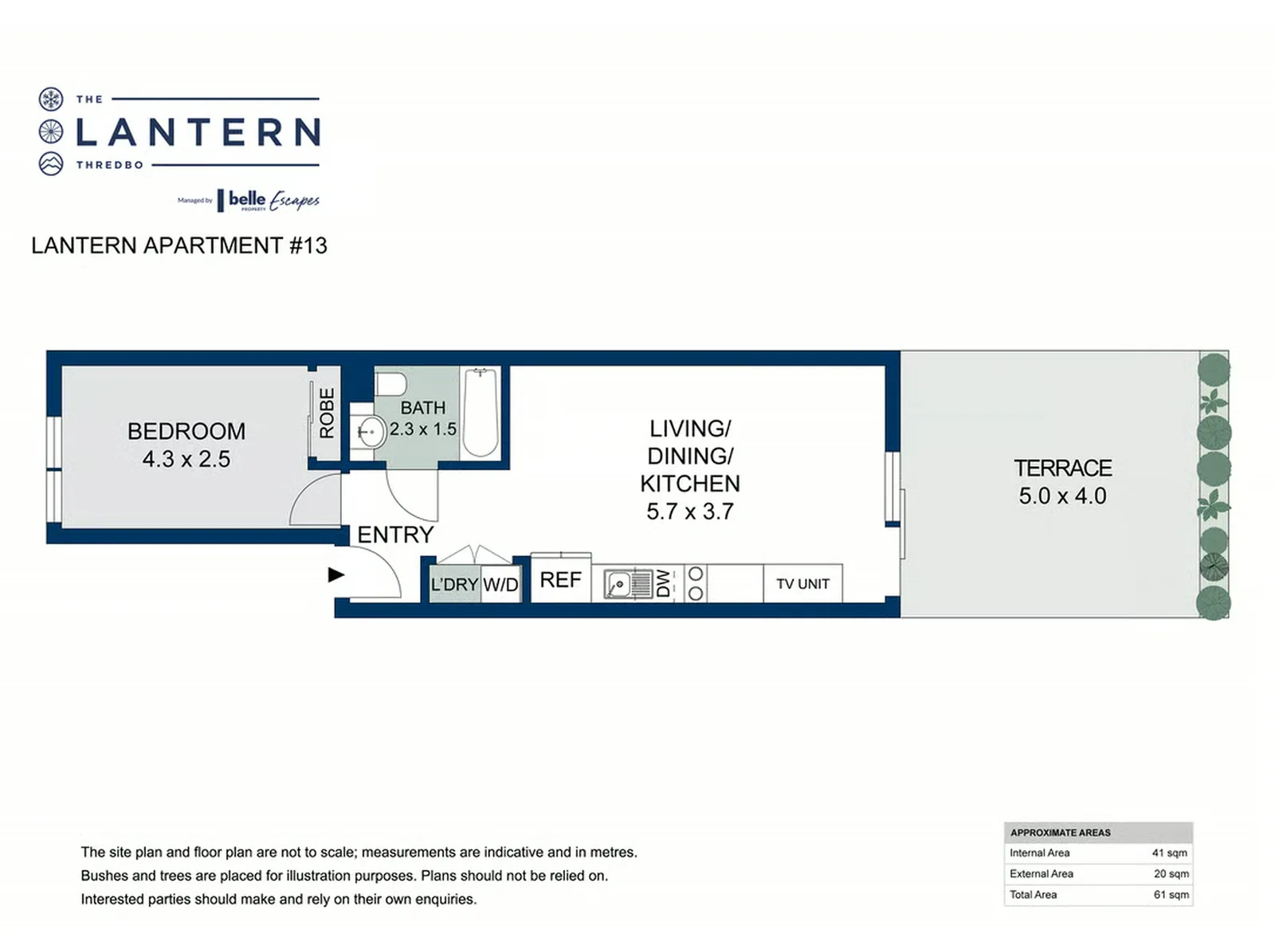 Floor plan for Lantern 13